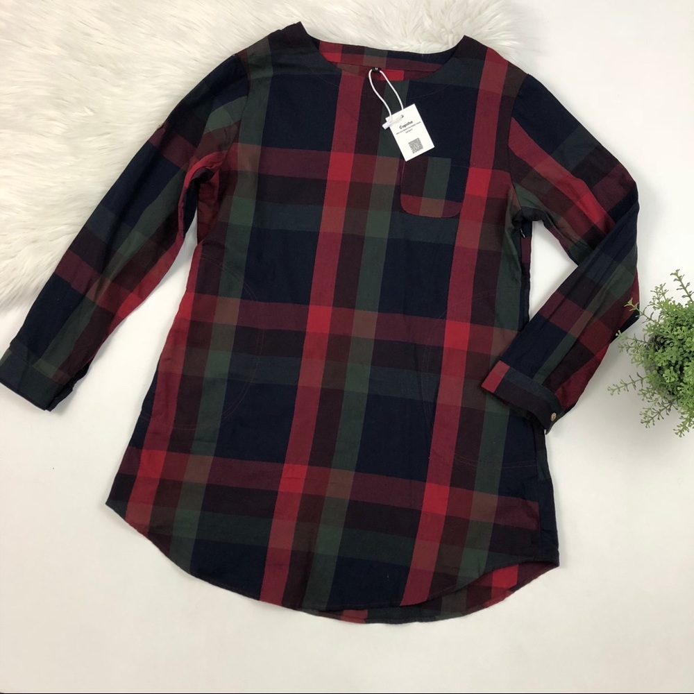 [Cupshe] NWT Plaid Dress Longsleeve Medium Fall
